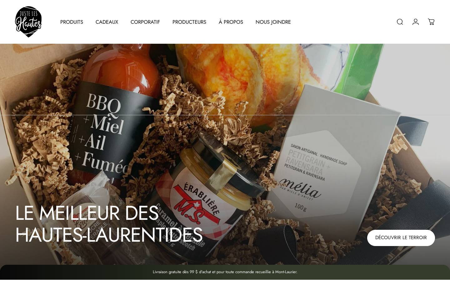 justeleshautes.com homepage screenshot