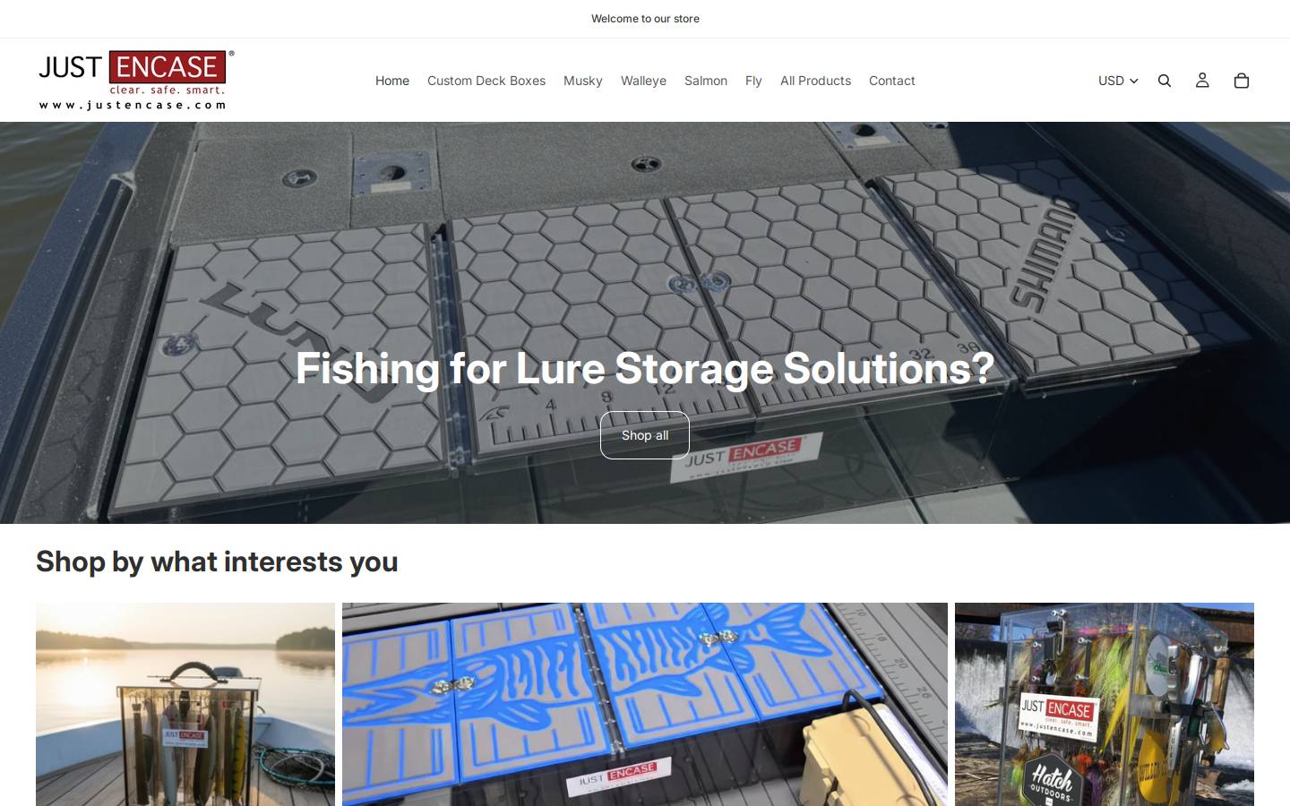 justencase.org homepage screenshot