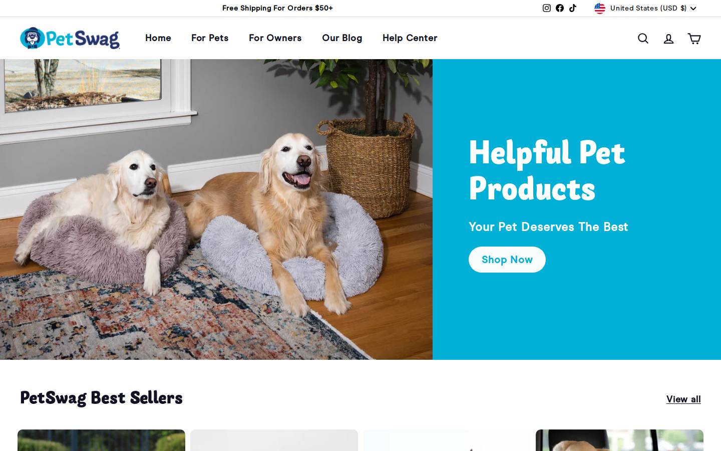 justfordogs.us homepage screenshot