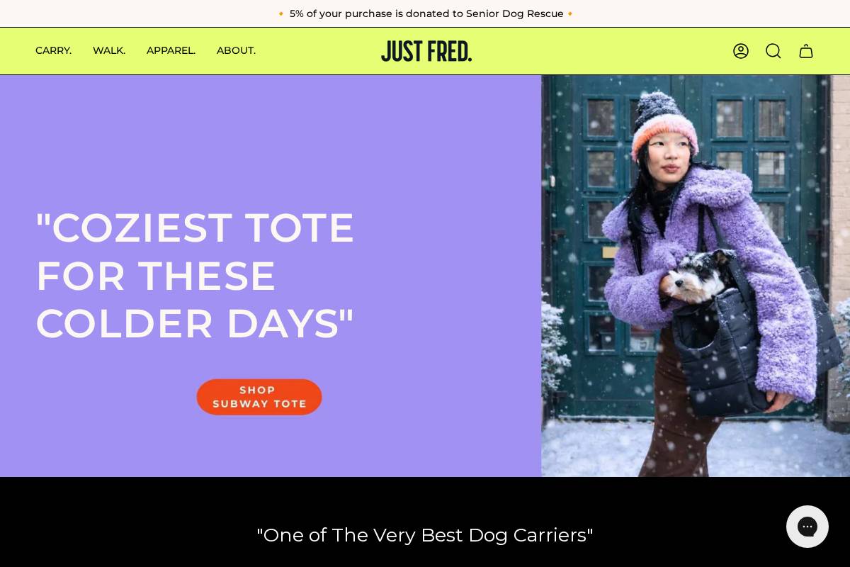 justfred.co homepage screenshot