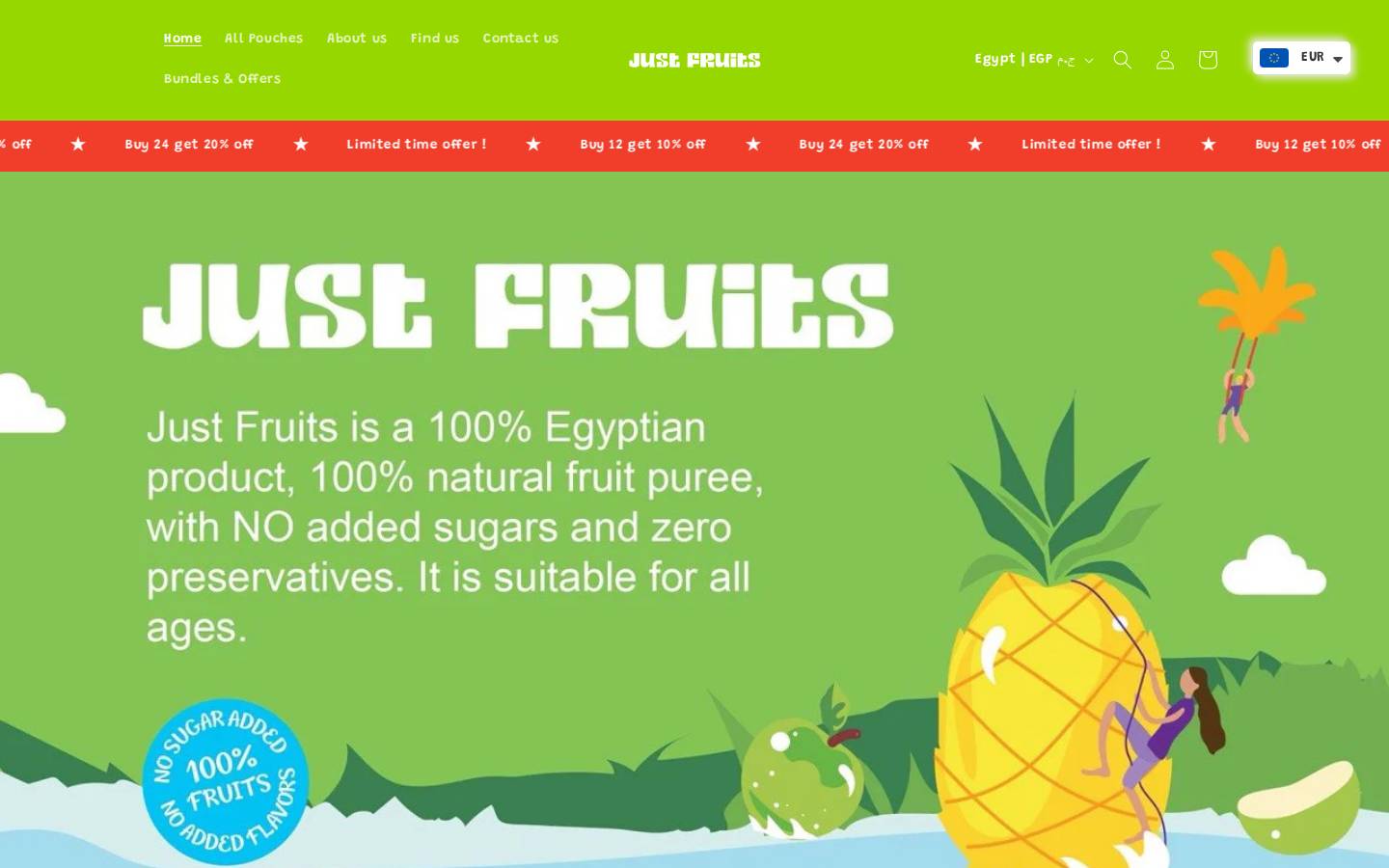 justfruits.net homepage screenshot