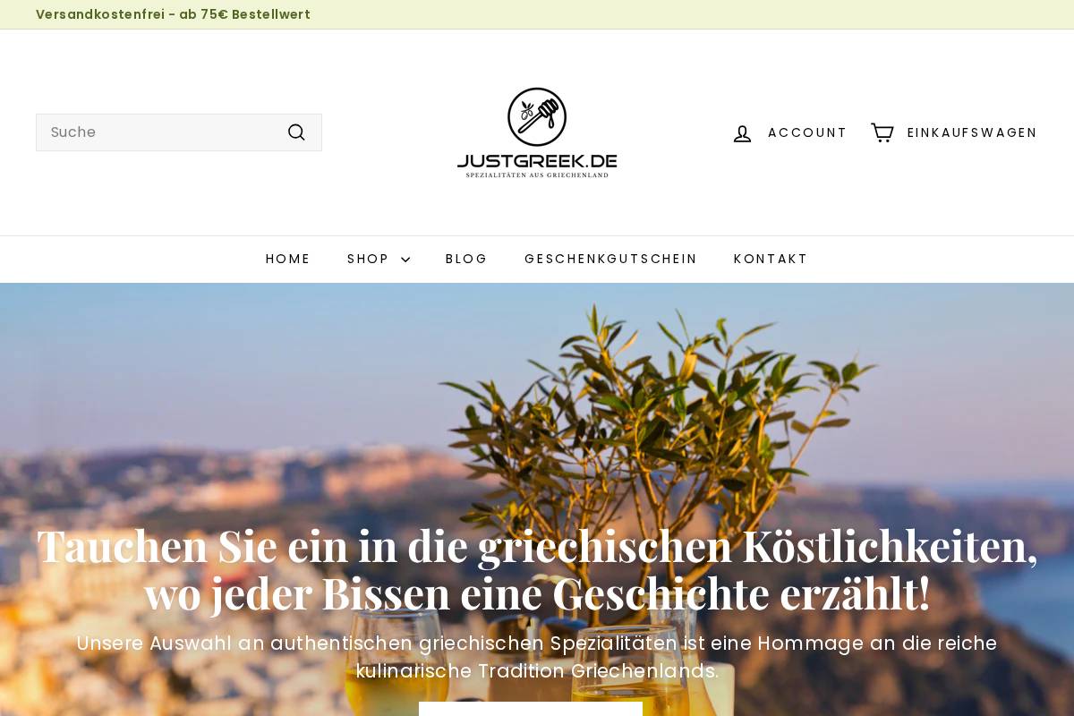 justgreek.de homepage screenshot