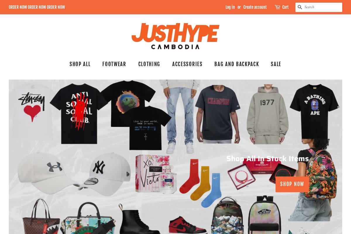 justhypecambodia.com homepage screenshot