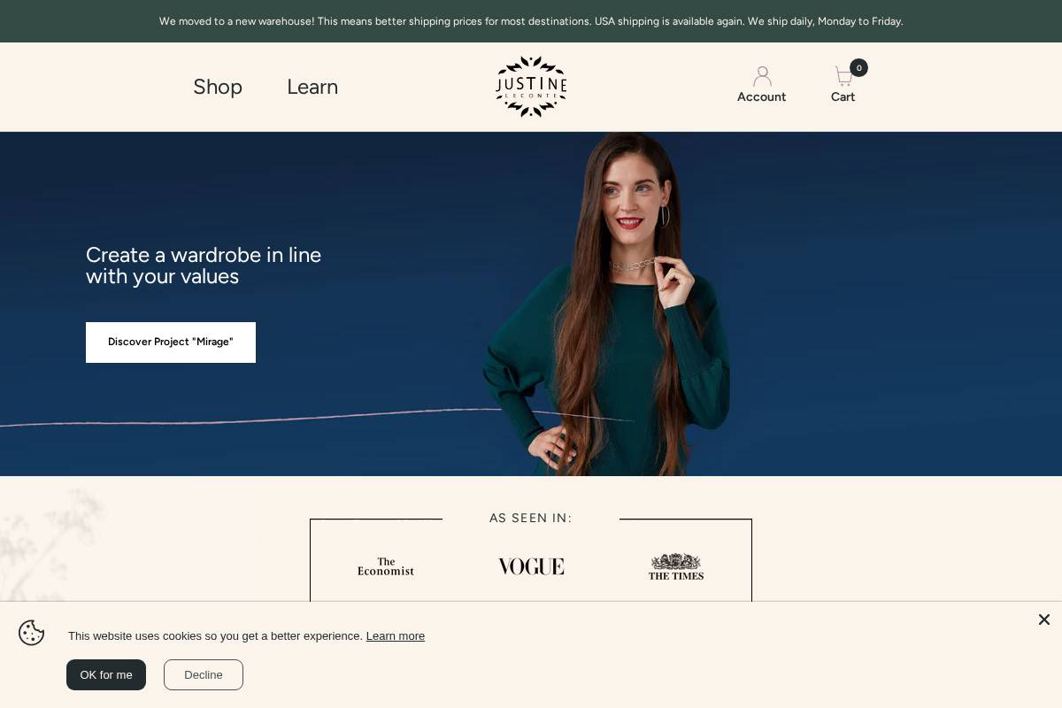 justineleconte.com homepage screenshot