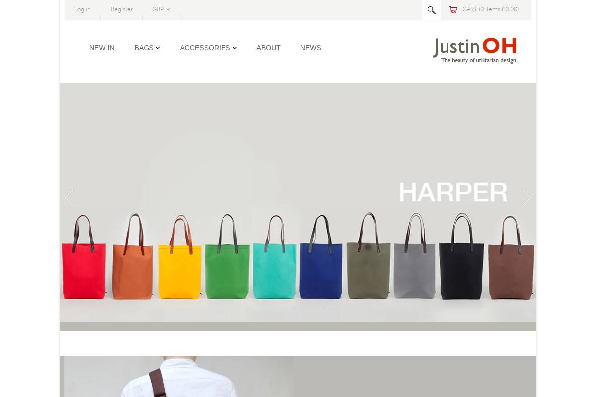 justinoh.co.uk homepage screenshot