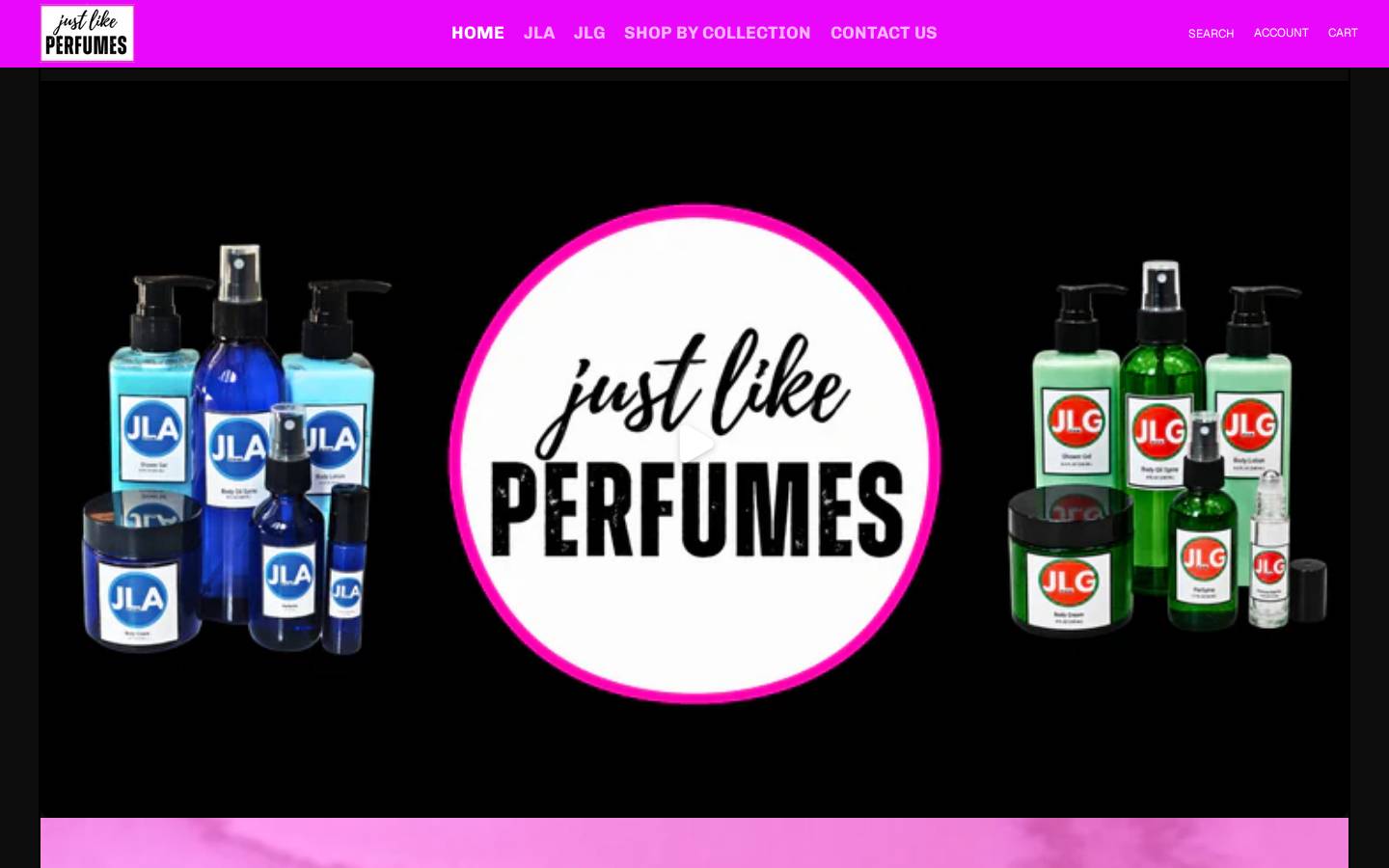 justlikeperfumes.com homepage screenshot