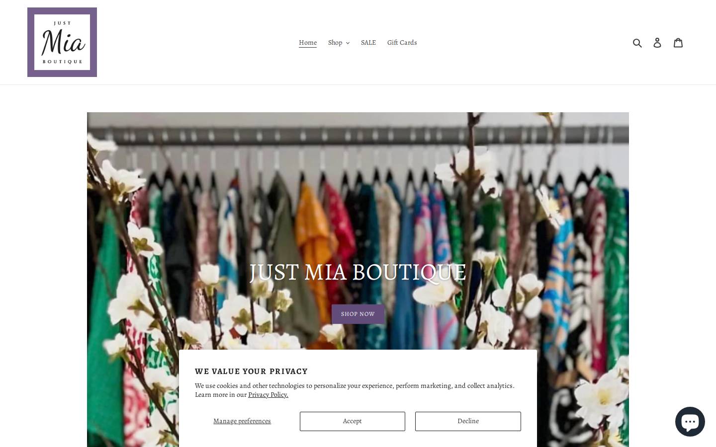 justmia.co.uk homepage screenshot