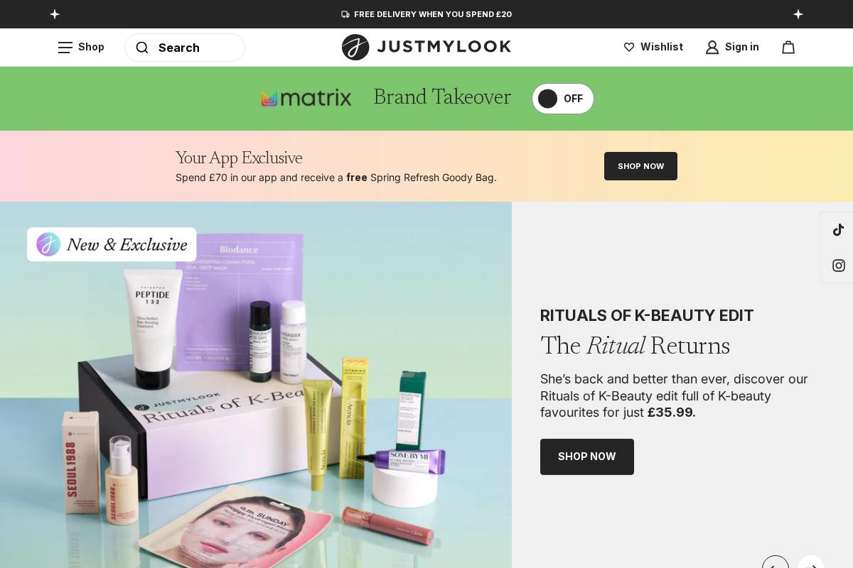 justmylook.com homepage screenshot