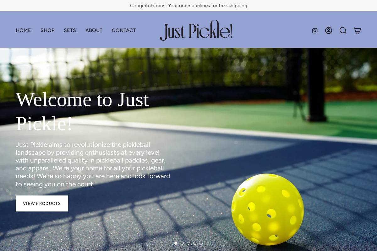 justpickleco.com homepage screenshot