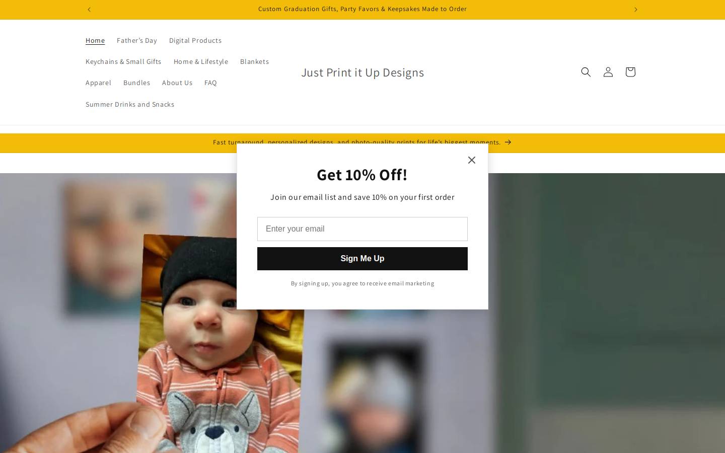 justprintitup.com homepage screenshot