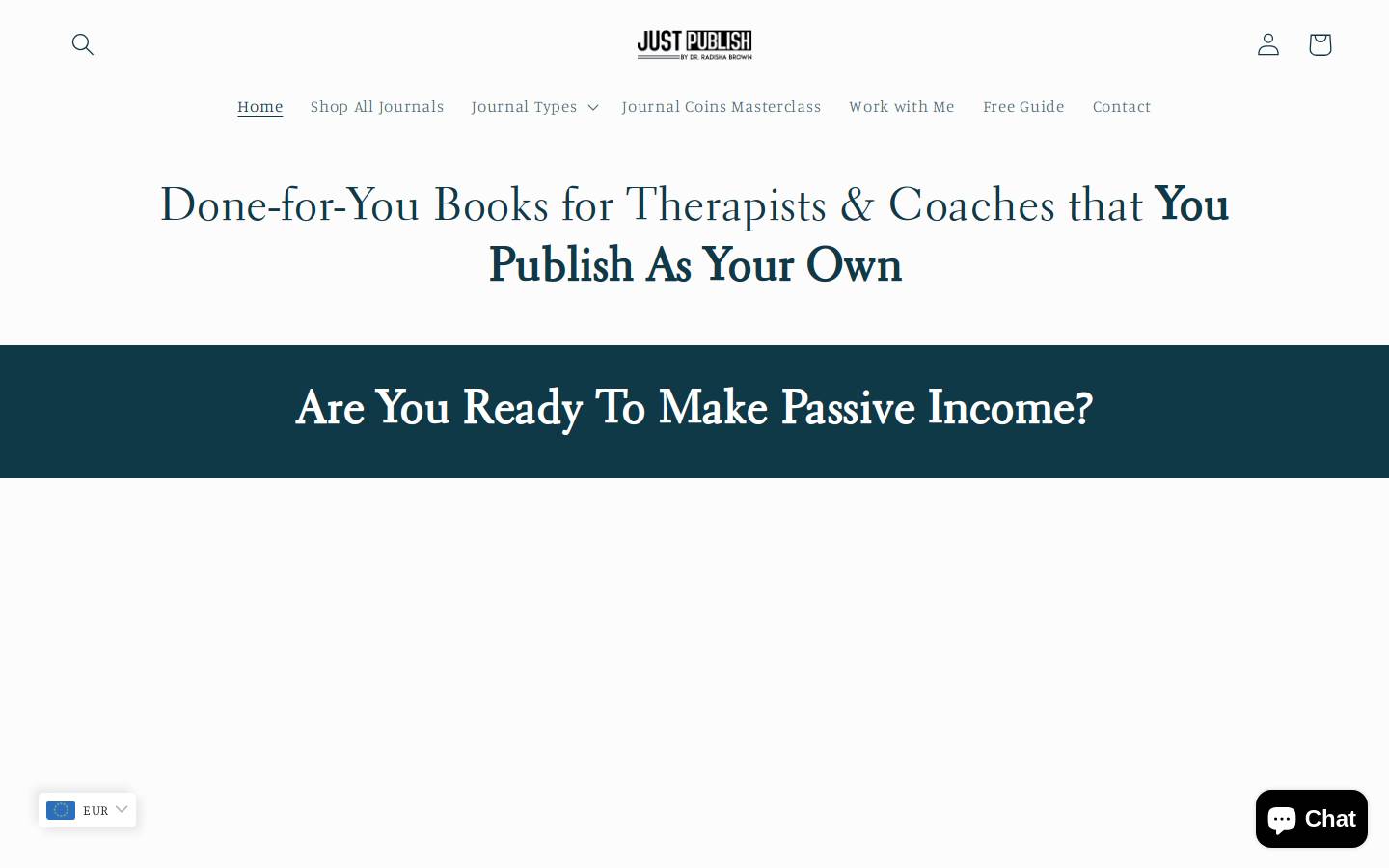justpublish.co homepage screenshot