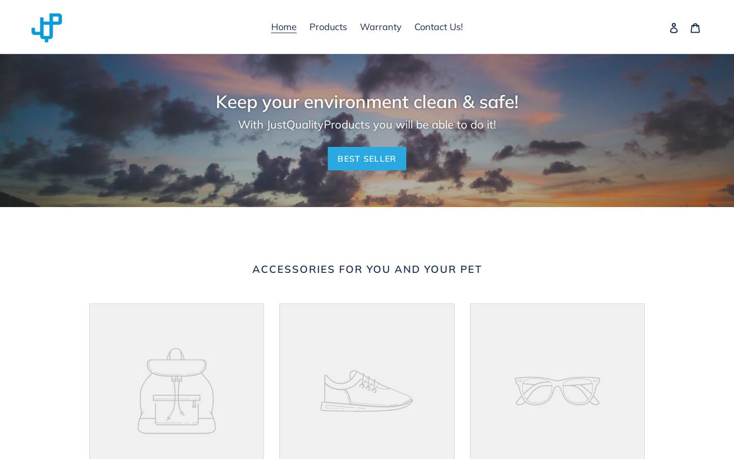 justqualityproducts.com homepage screenshot