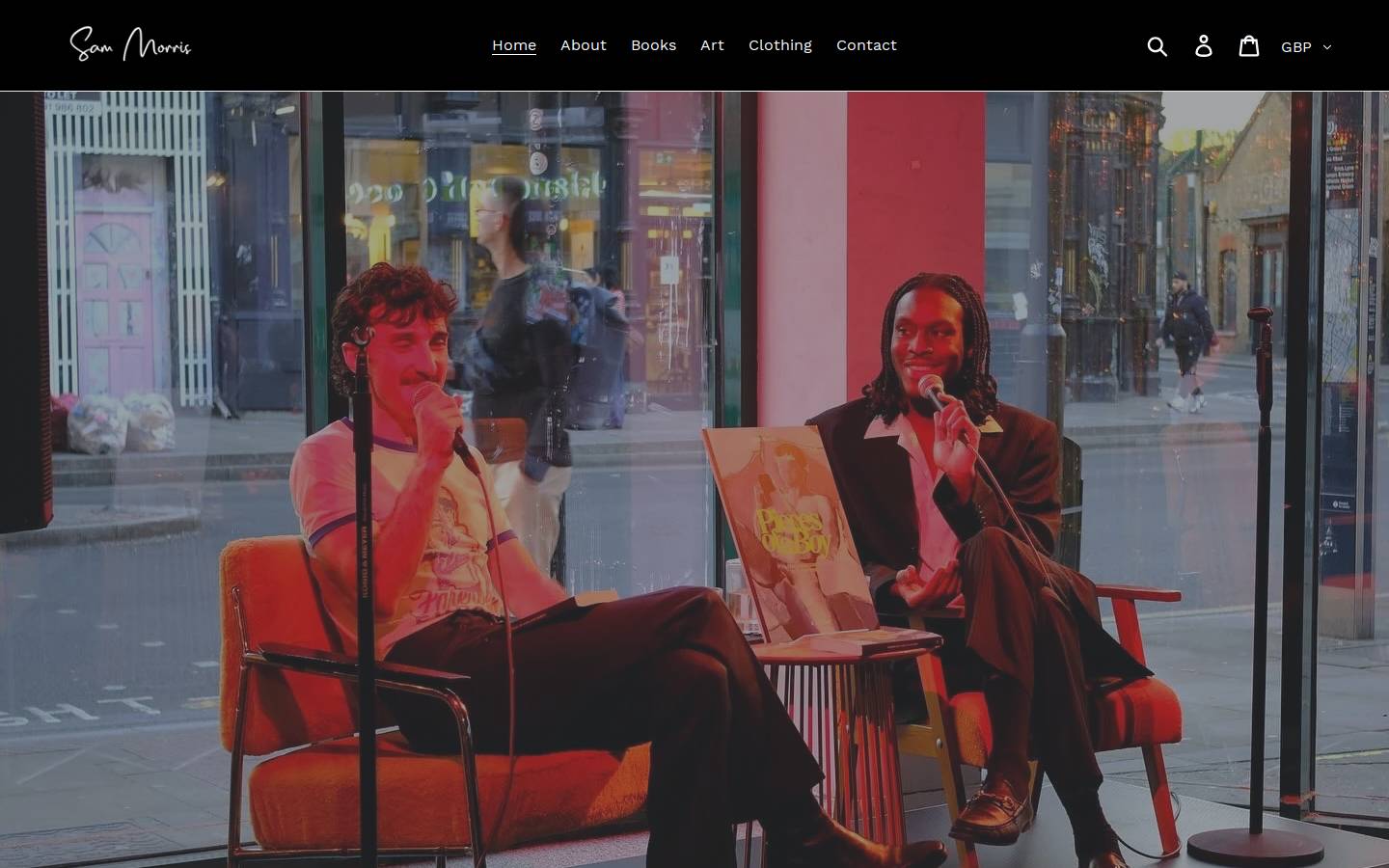 justsammorris.store homepage screenshot