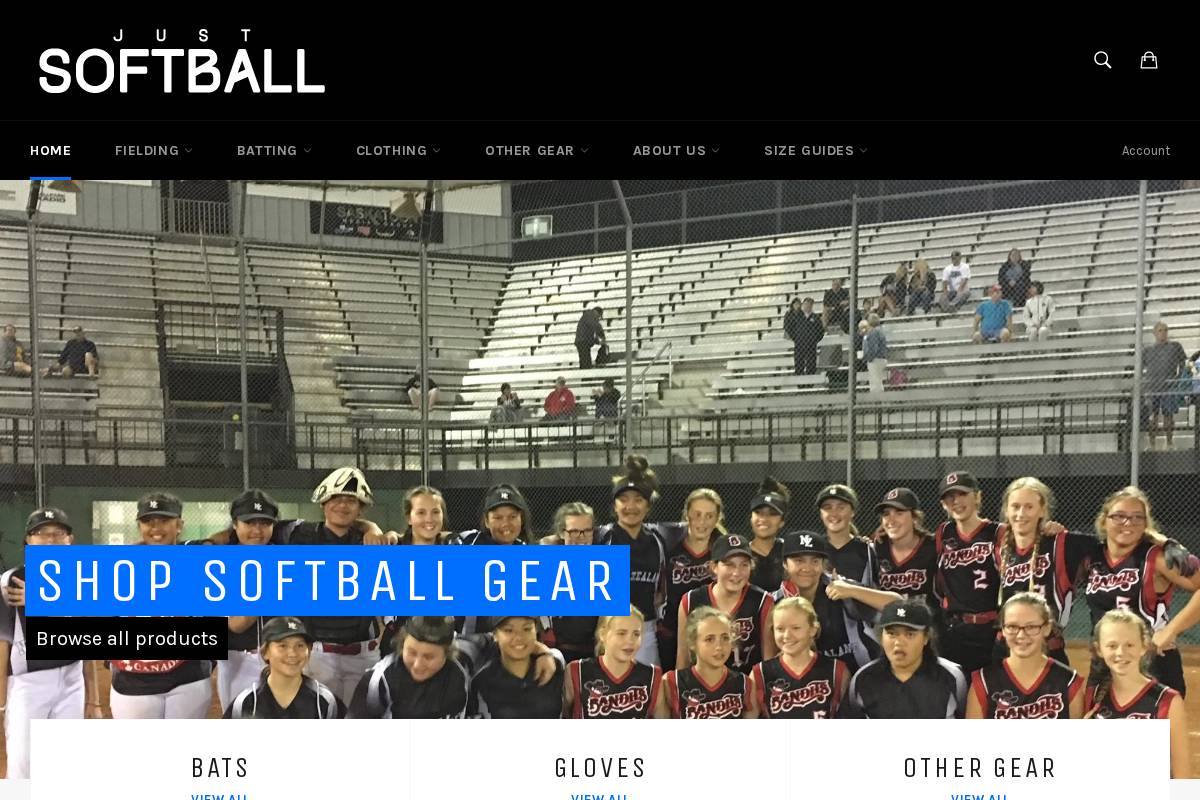 justsoftball.co.nz homepage screenshot