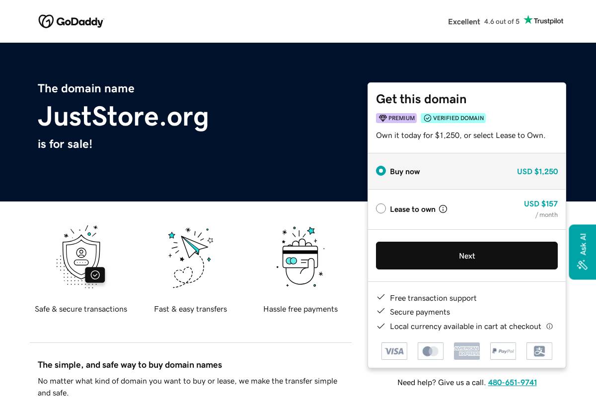 juststore.org homepage screenshot