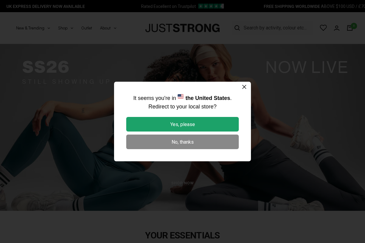 Just Strong Ltd homepage screenshot