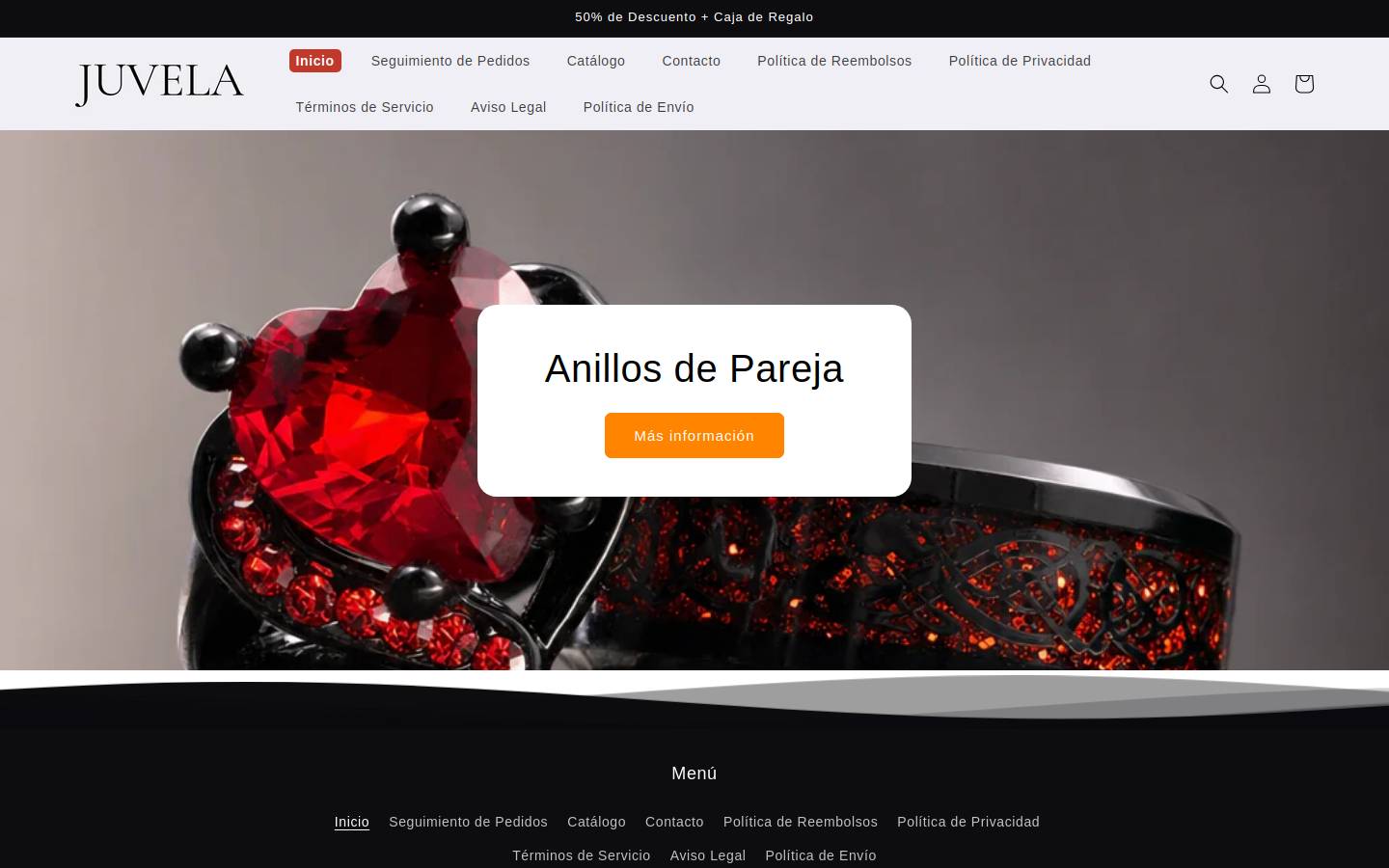 juvelaz.com homepage screenshot