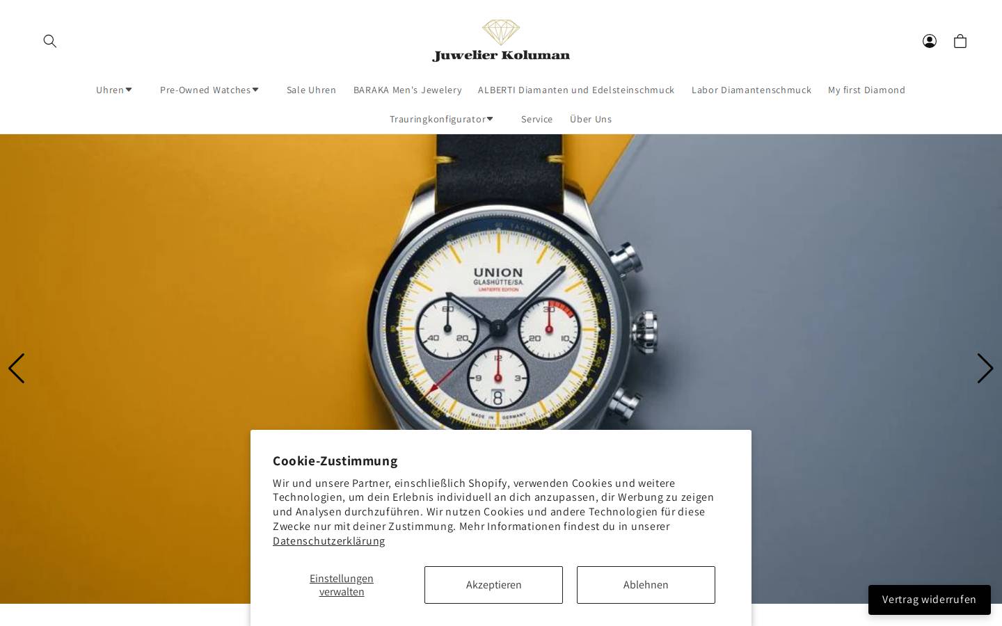 juwelier-koluman.de homepage screenshot