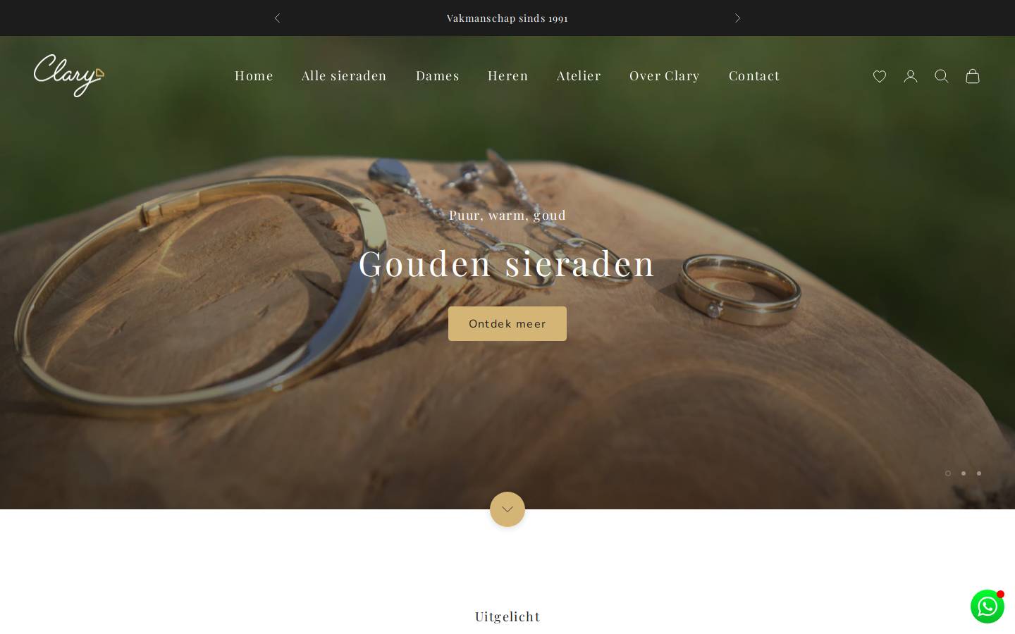 juwelierclary.nl homepage screenshot