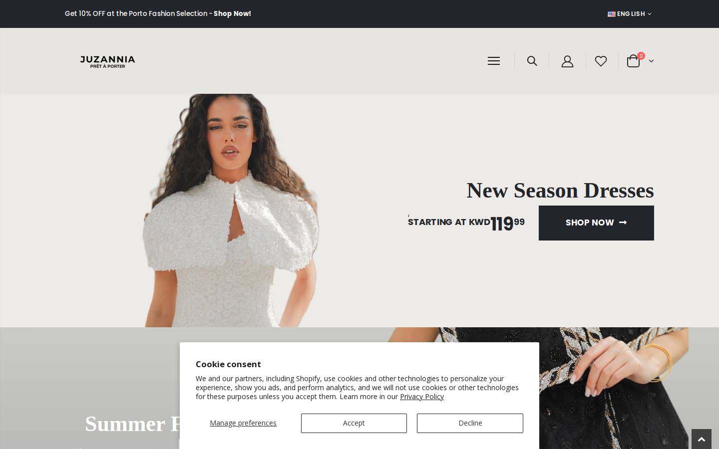 juzannia.com homepage screenshot