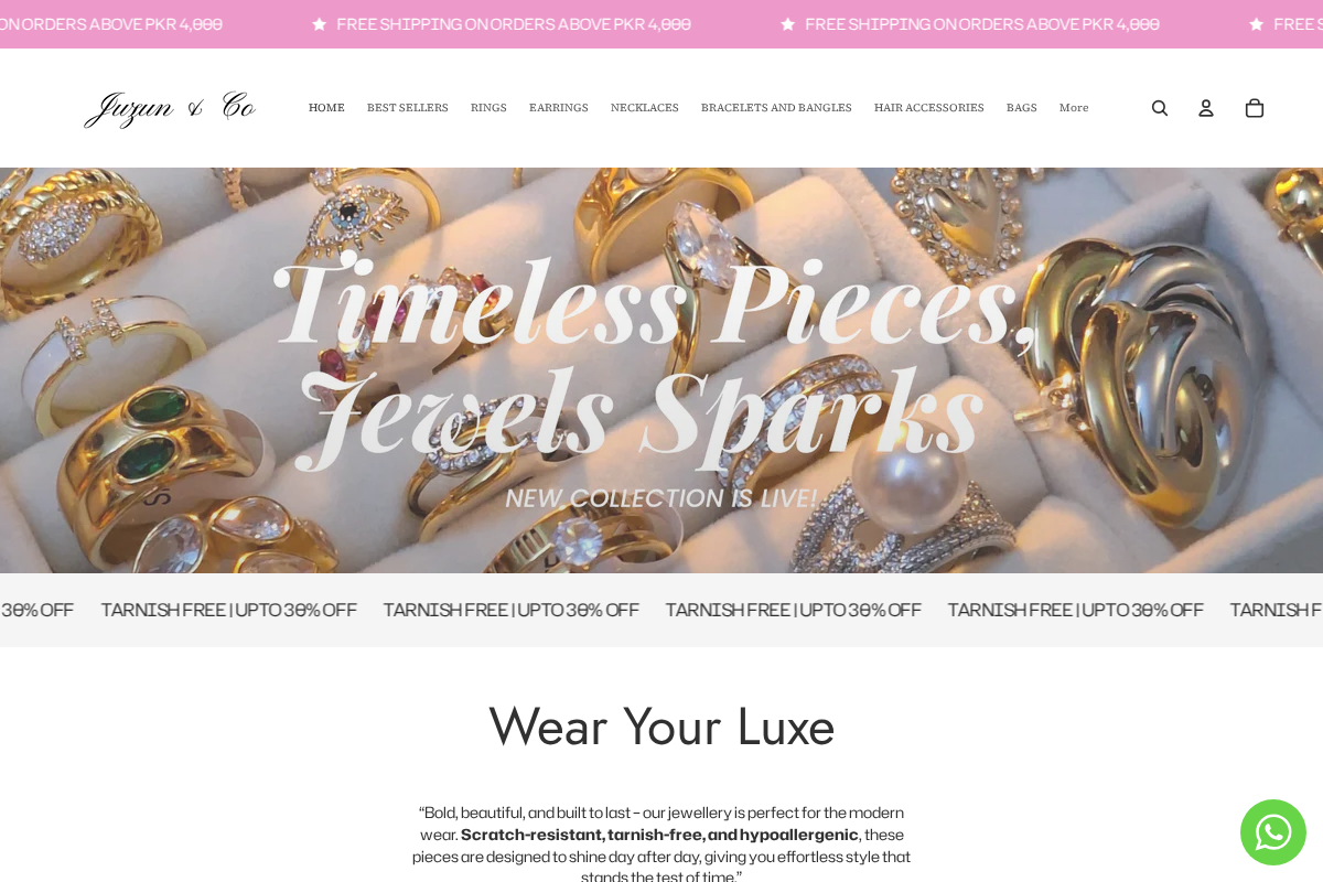 Juzun homepage screenshot