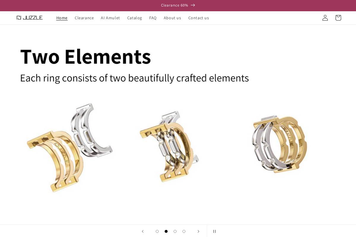 juzzlejewelry.com homepage screenshot