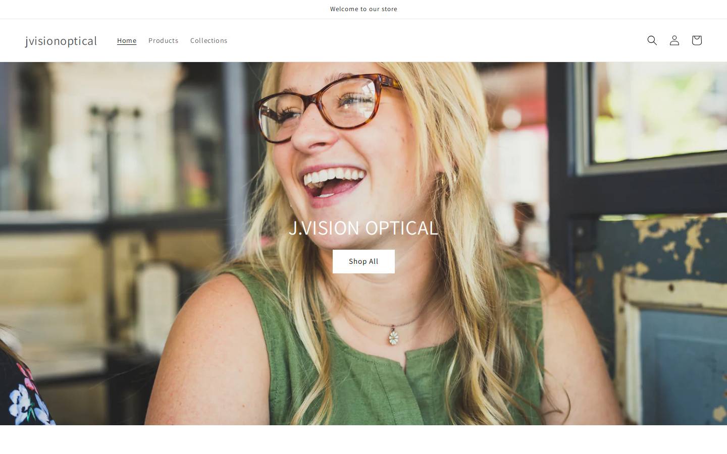 jvisionoptical.com homepage screenshot