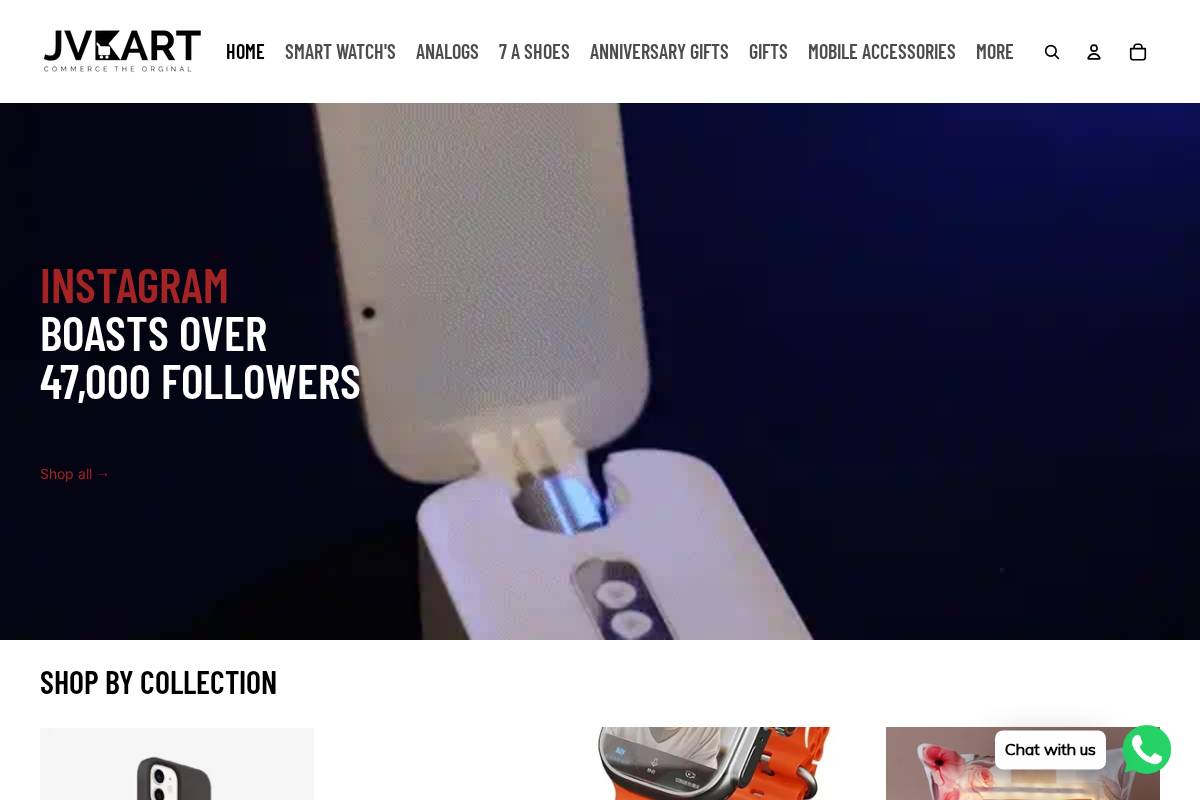 jvkart.in homepage screenshot