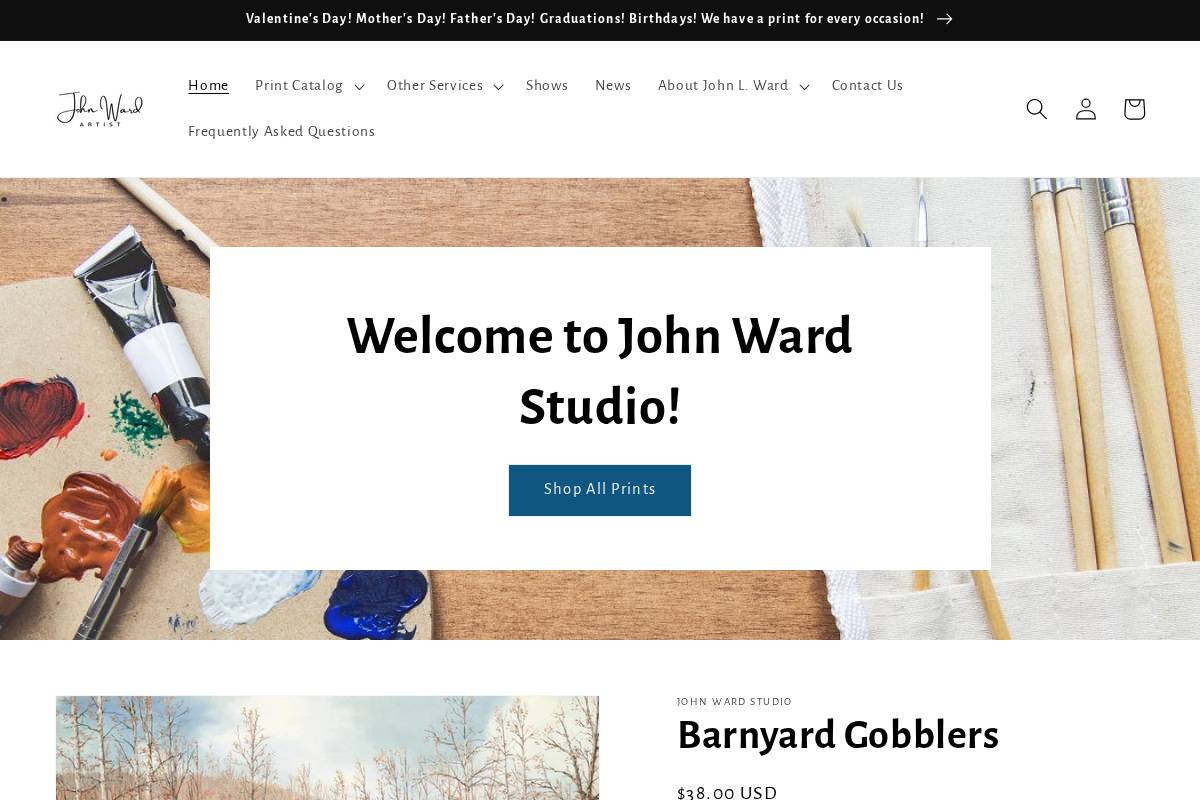 jwardstudio.com homepage screenshot