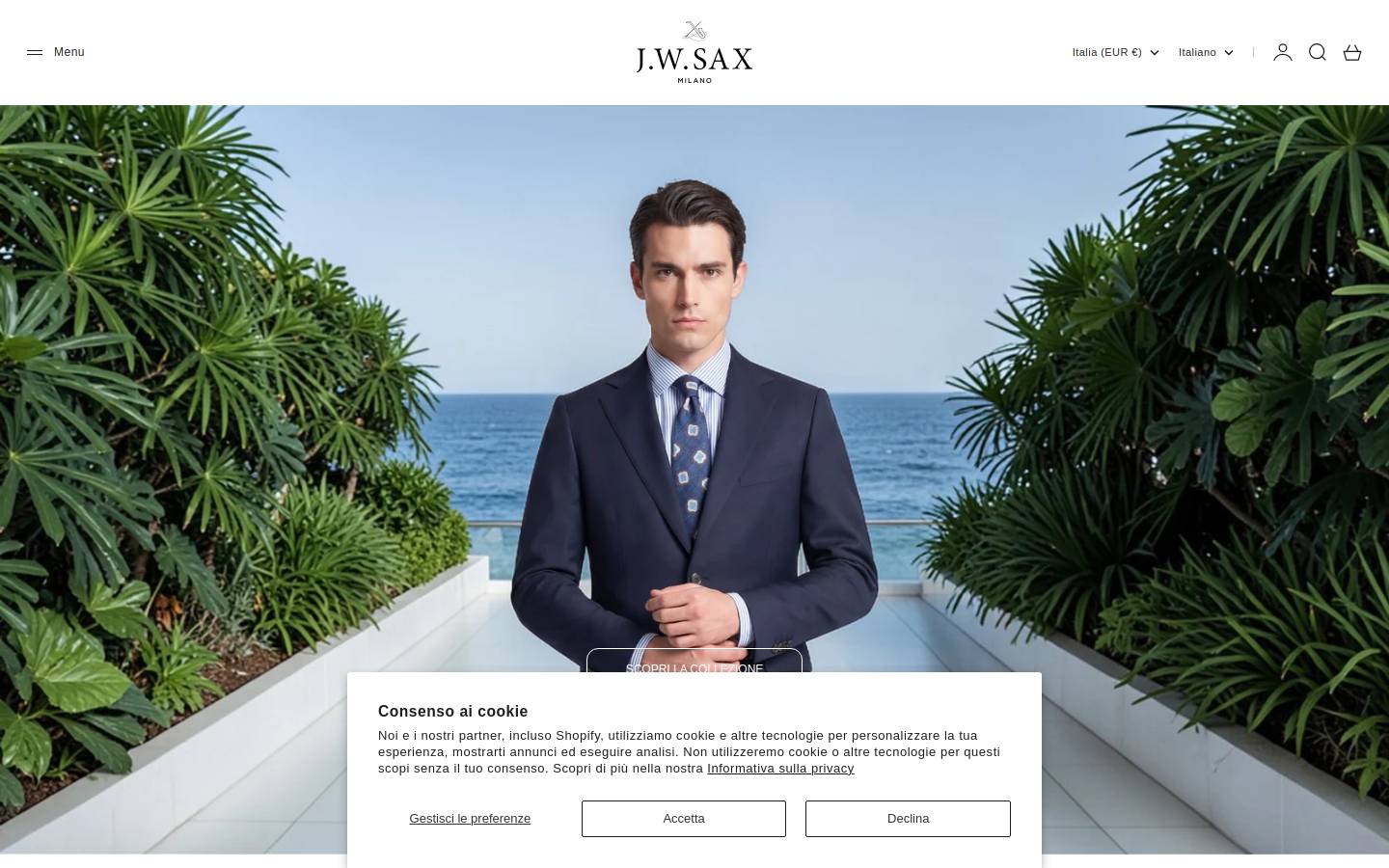 jwsaxmilano.com homepage screenshot