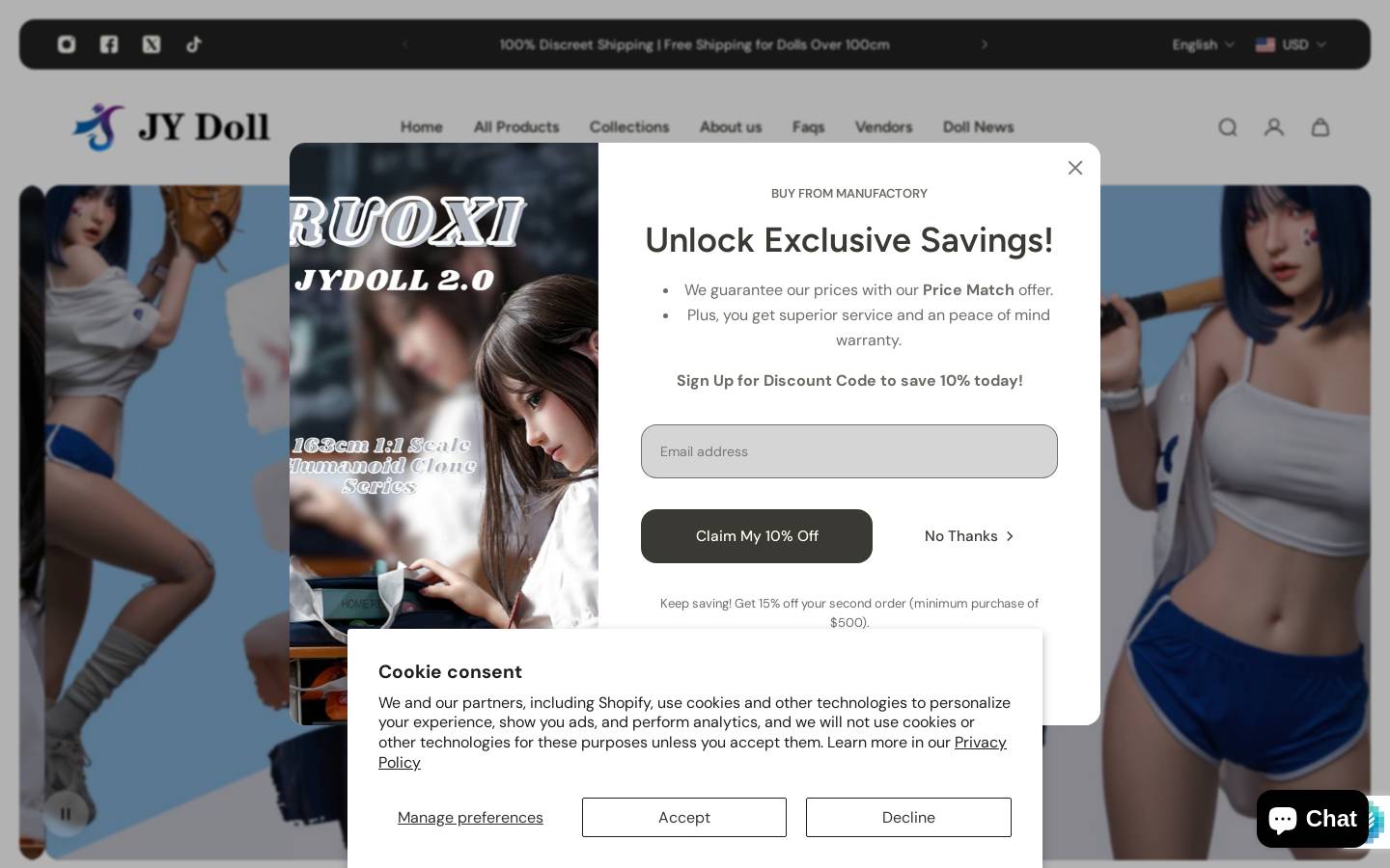 jydoll.com homepage screenshot
