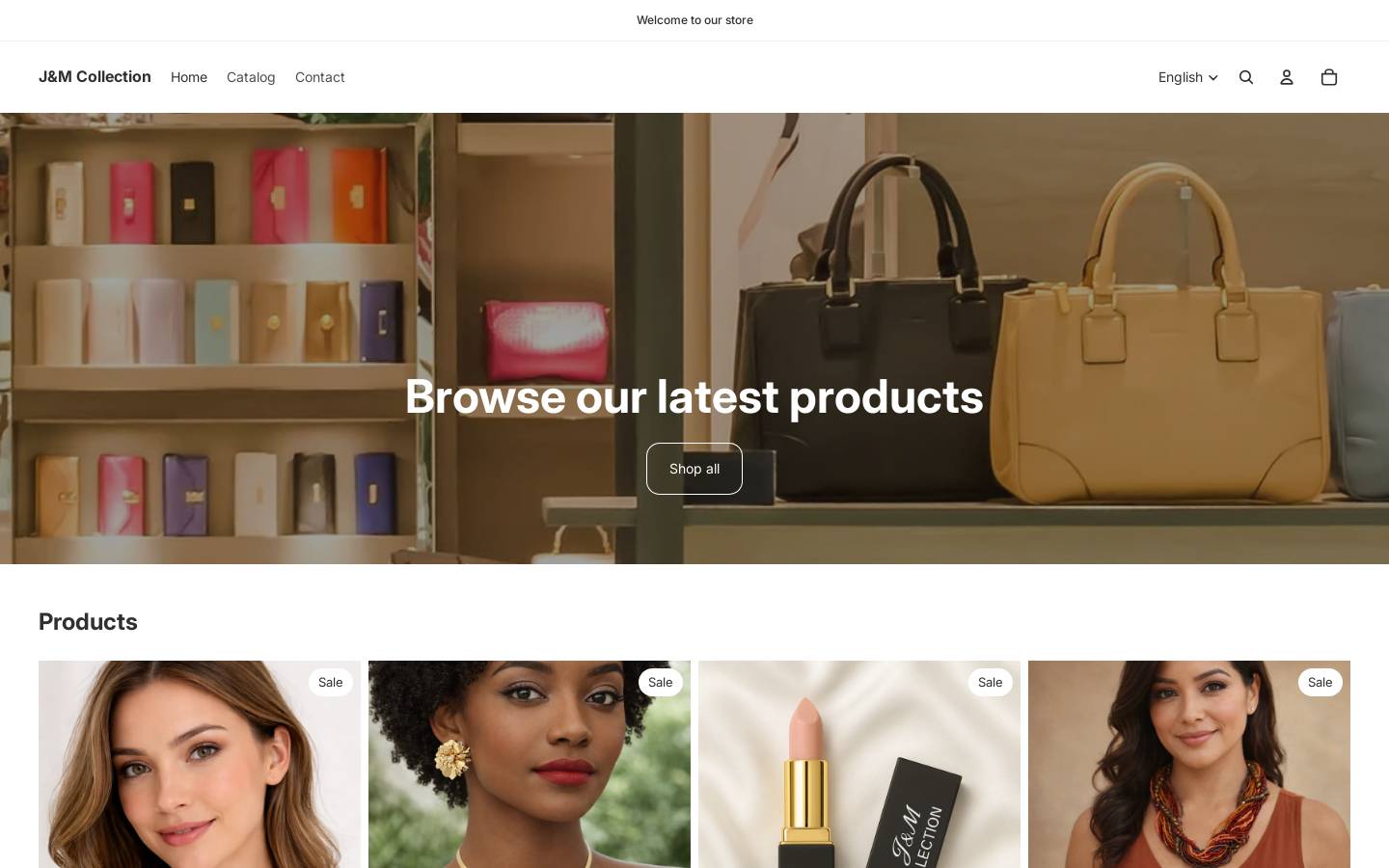 jymcollection.com homepage screenshot