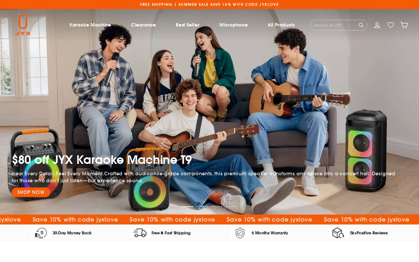 jyxspeaker.com homepage screenshot
