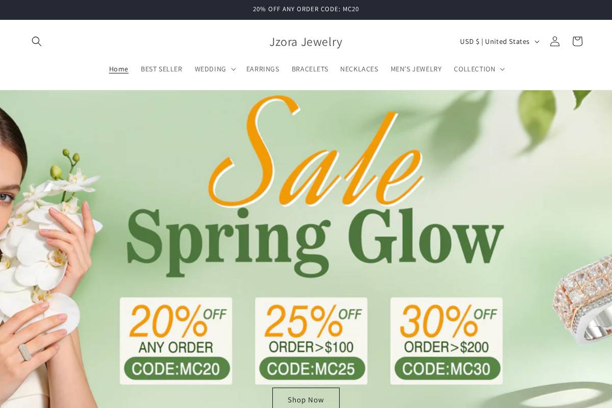 jzora.com homepage screenshot