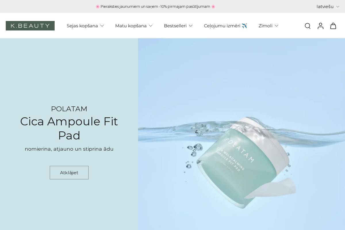 k-beauty.lv homepage screenshot