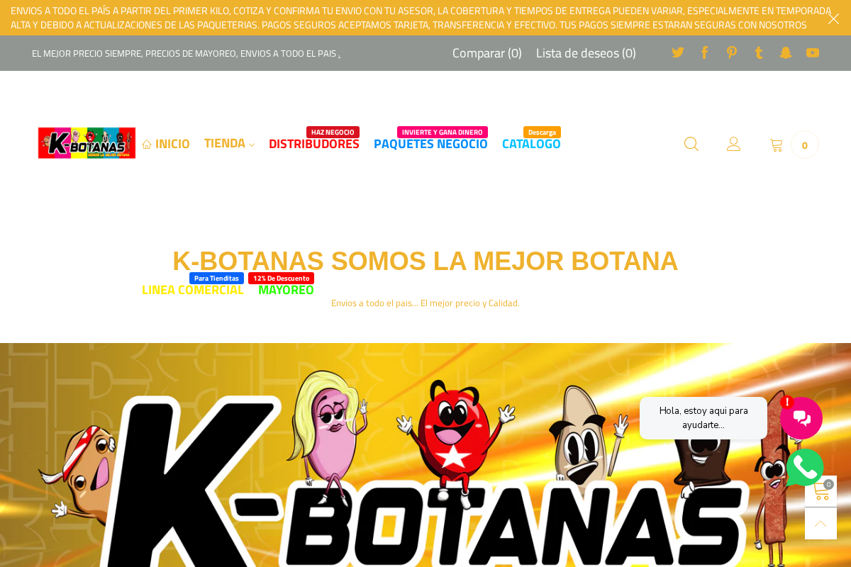 k-botanas.com homepage screenshot