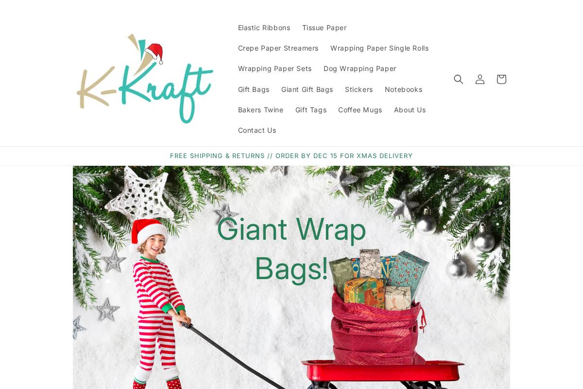 k-kraftpaper.com homepage screenshot