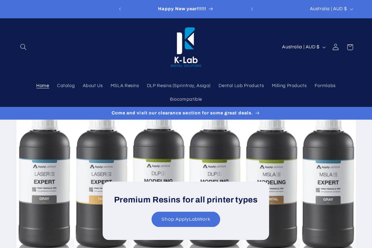 k-lab.com.au homepage screenshot