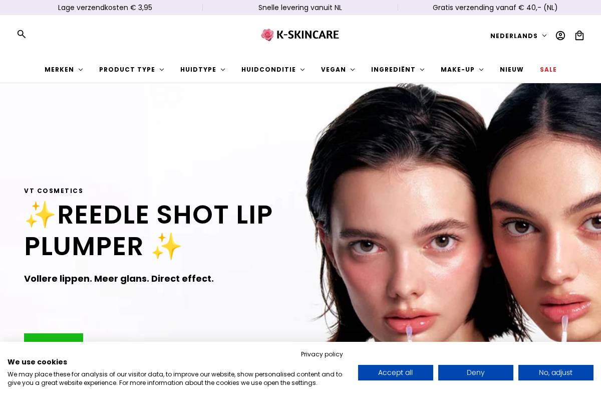 K Skincare homepage screenshot