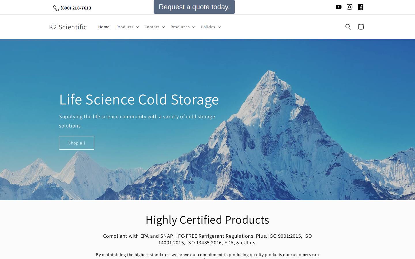 k2sci.com homepage screenshot