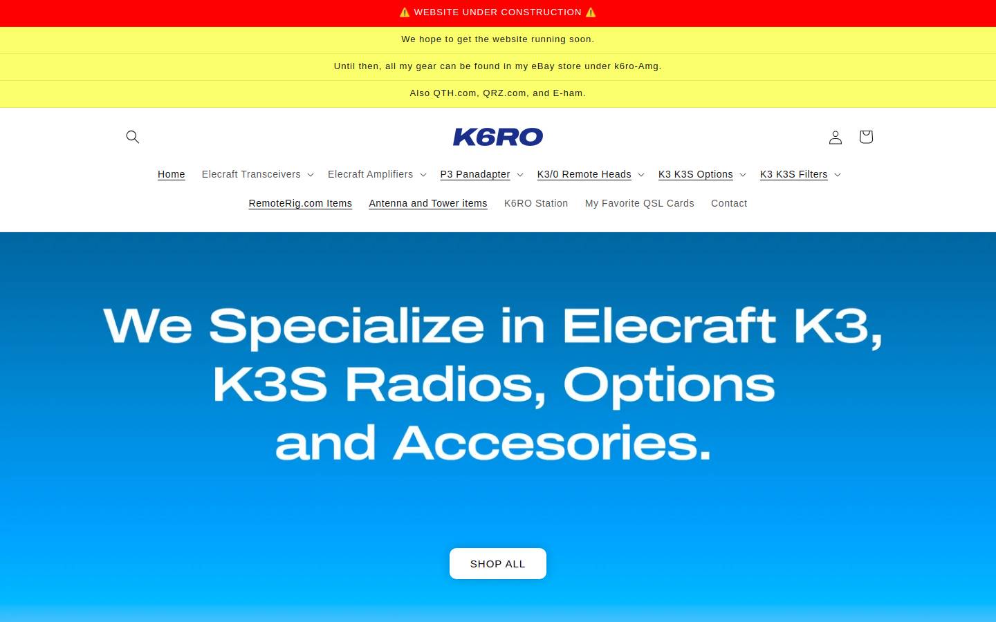 k6ro.com homepage screenshot