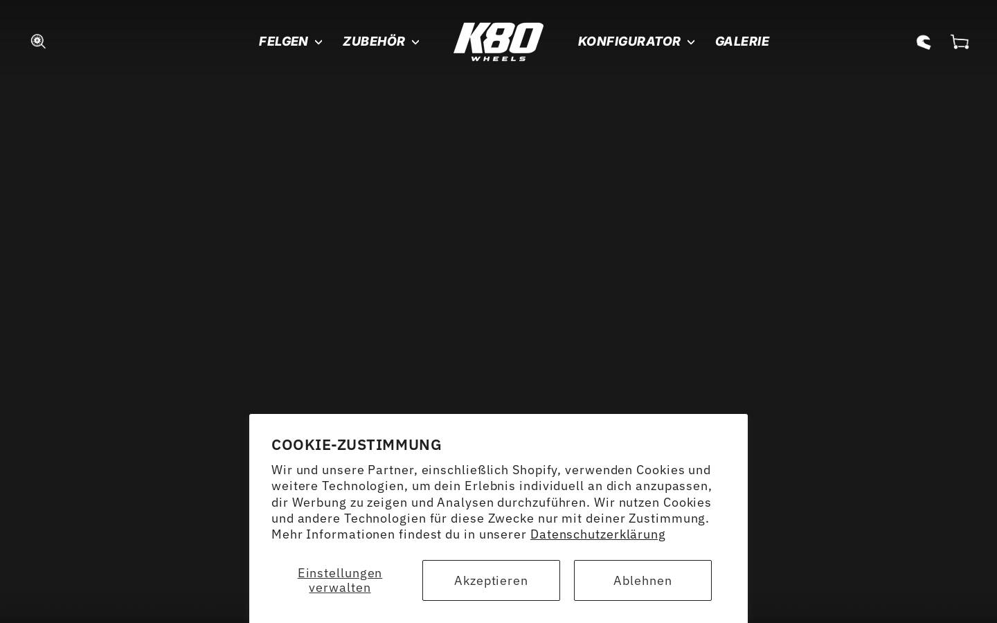 k80-wheels.de homepage screenshot
