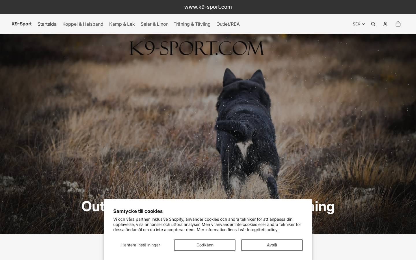 k9-sport.com homepage screenshot