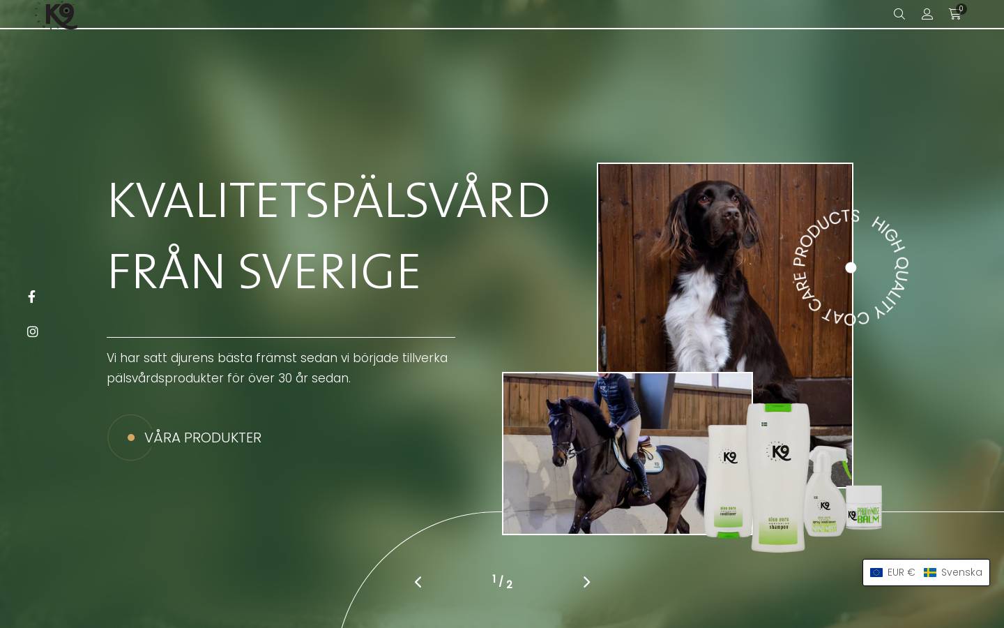 k9horse.com homepage screenshot