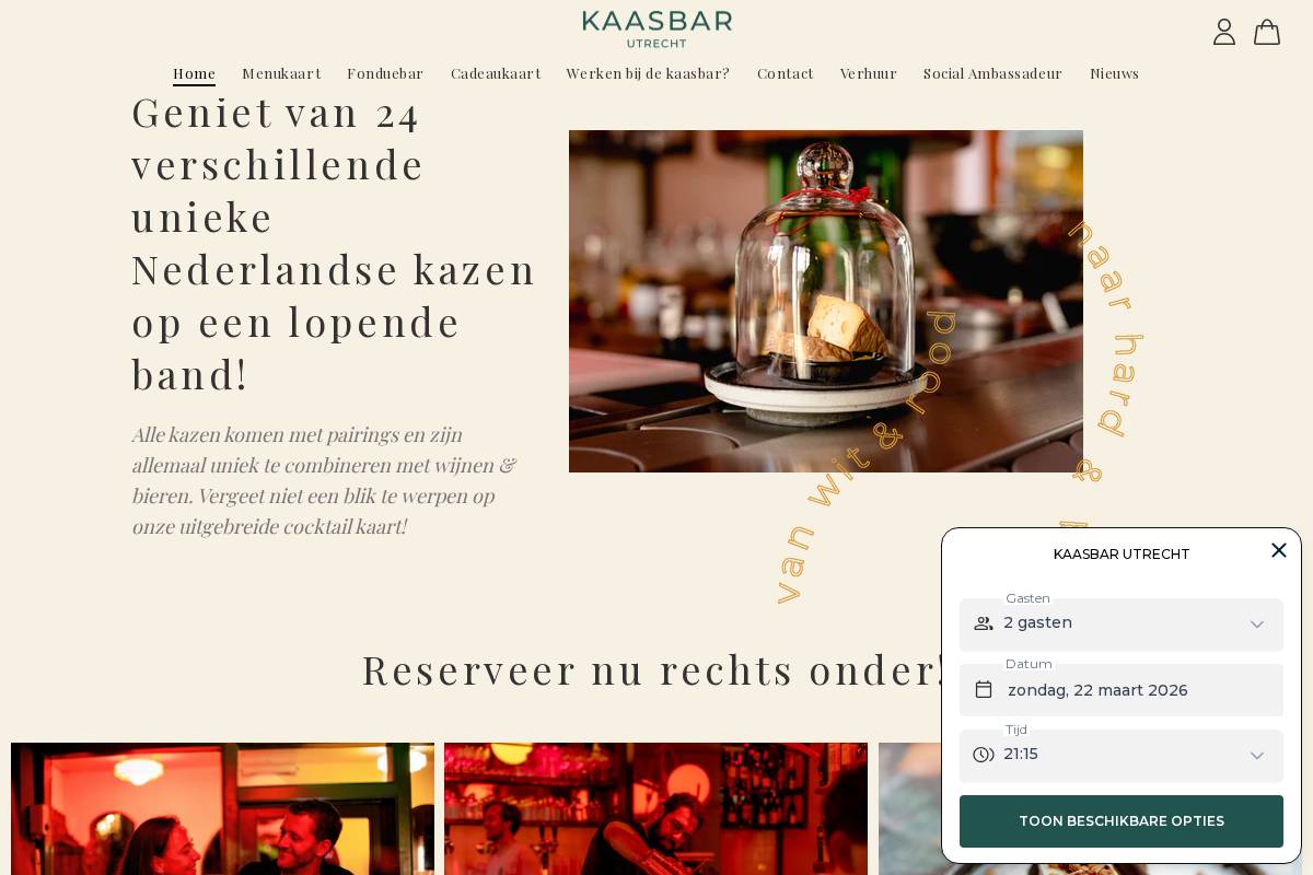 kaasbarutrecht.nl homepage screenshot