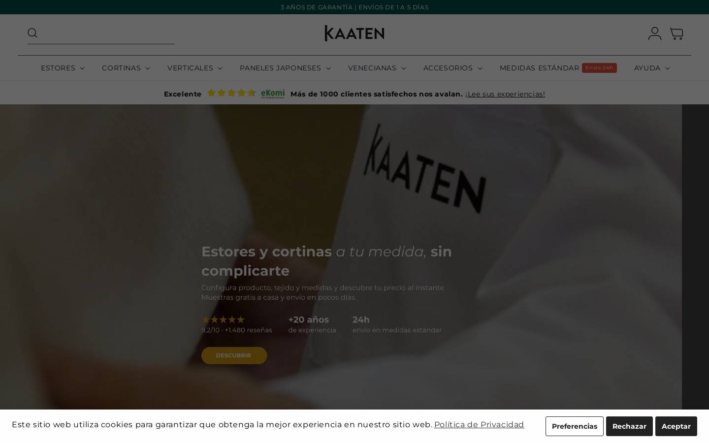 kaaten.com homepage screenshot
