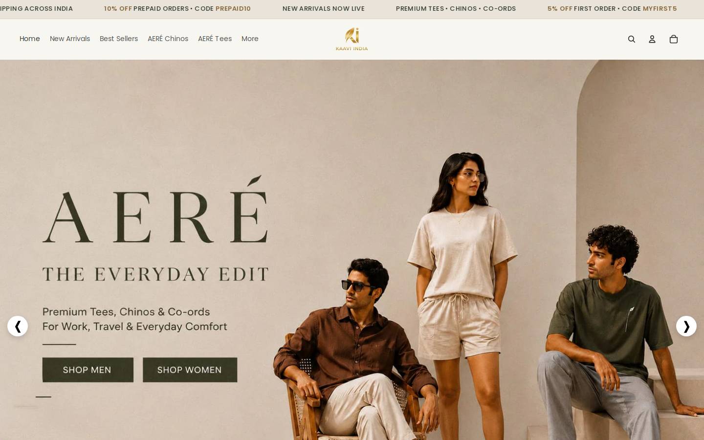 kaaviindia.com homepage screenshot