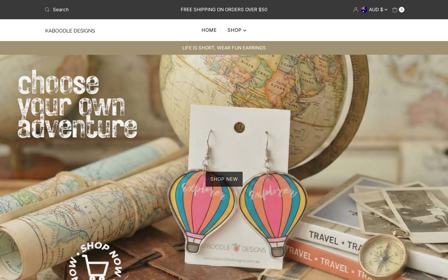 kaboodledesigns.com.au homepage screenshot