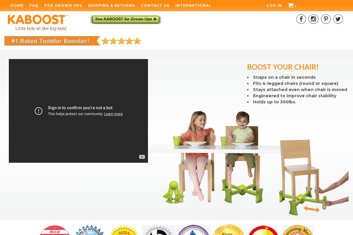 kaboost.com homepage screenshot