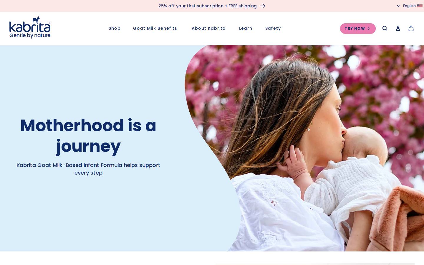 kabrita.com homepage screenshot